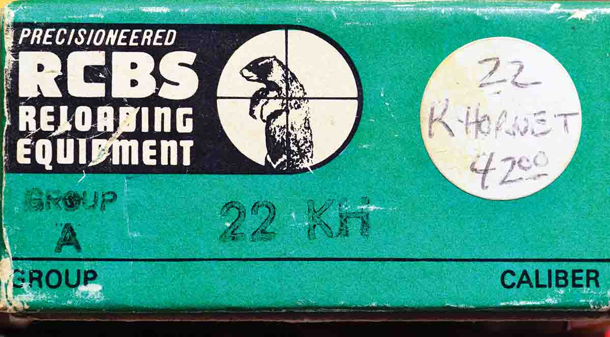 The Martini-actioned custom .22 K-Hornet and its best target at 50 yards. The Barnes 30-grain Varmint Grenade is the best bet for turning a K-Hornet into a serious varmint rifle.